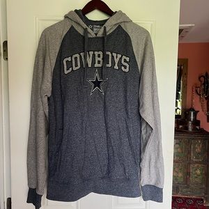 NWOT XL dallas cowboys authentic cozy sweatshirt gray & blue